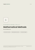 VCE Mathematical Methods Bound Reference cover