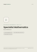 VCE Specialist Mathematics Bound Reference cover