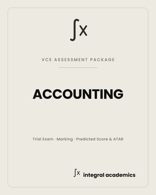 Accounting VCE Assessment Package cover