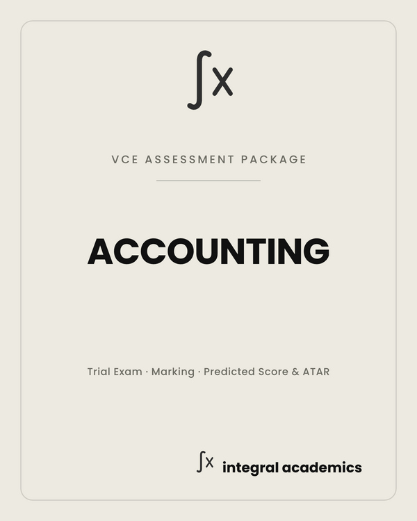 Accounting VCE Assessment Package cover