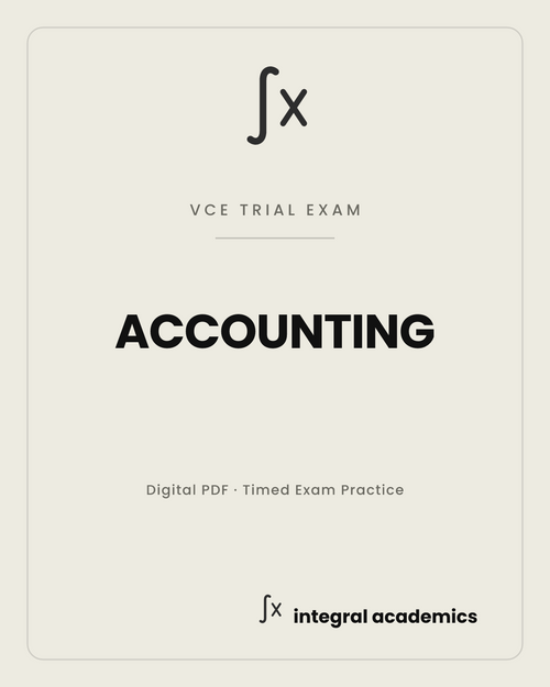 Accounting VCE trial exam cover