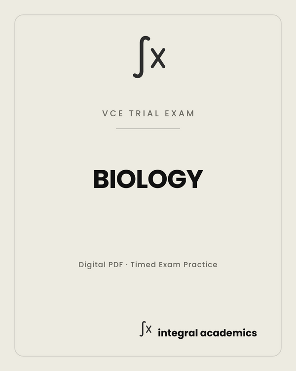 Biology VCE trial exam cover