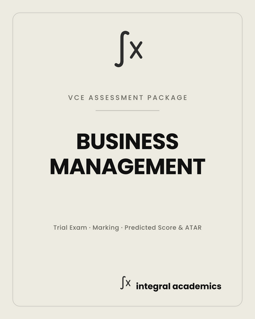 Business Management VCE Assessment Package cover