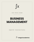 Business Management VCE trial exam cover