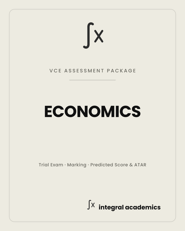 Economics VCE Assessment Package cover