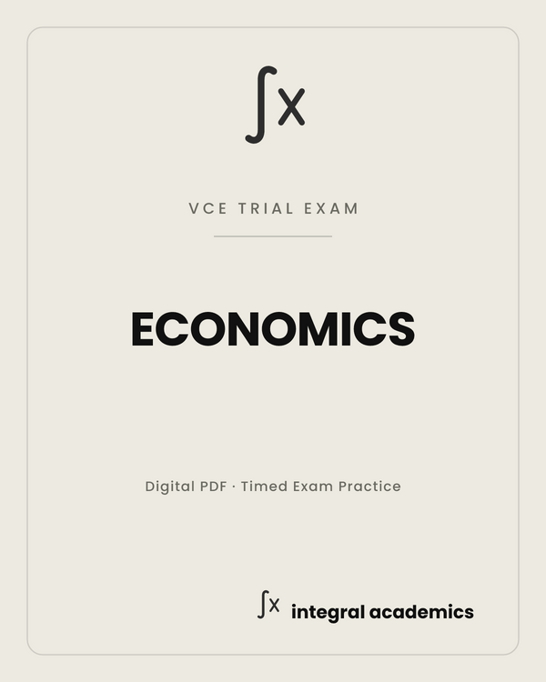 Economics VCE trial exam cover