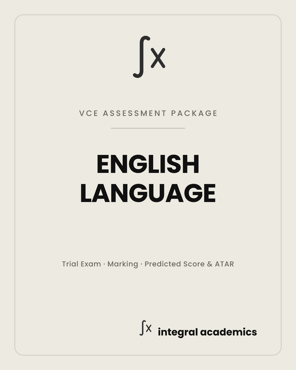 English Language VCE Assessment Package cover