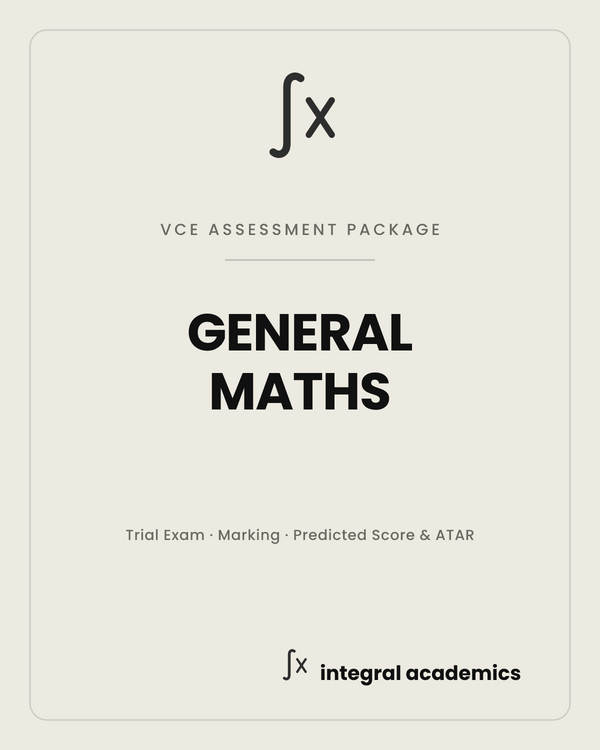 General Maths VCE Assessment Package cover