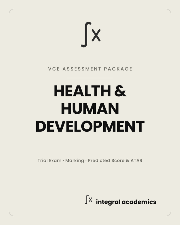 Health & Human Development VCE Assessment Package cover