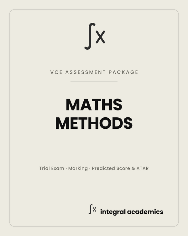 Maths Methods VCE Assessment Package cover