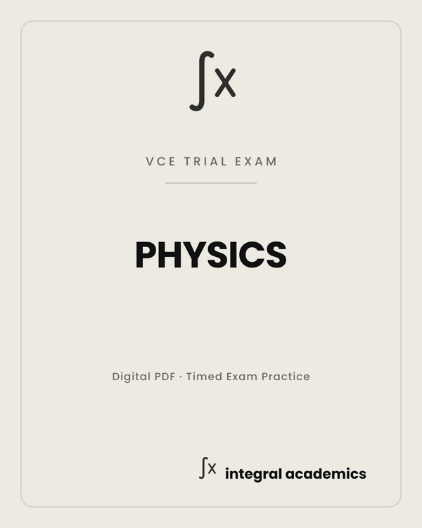 Physics VCE trial exam cover